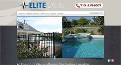 Desktop Screenshot of elitefenceandgates.com